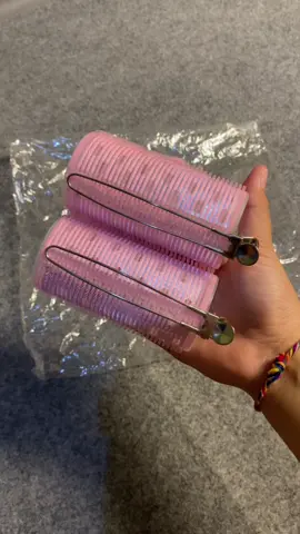 Pink hairroll thermal 💗🎀💘💖🌸 #rollrambut #hairroller #hairroll #hairstyle 