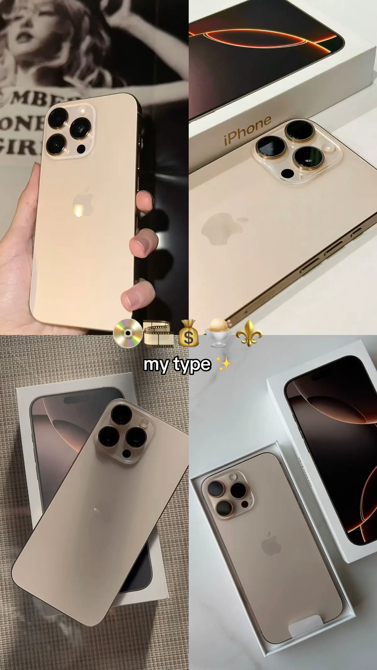 #mytypeofphone #16pro #16promaxdeserttitanium #desert #deserttitanium #gold #iphone #fyp #relatable #fypシ゚ 