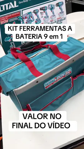 “Você ainda trabalha com uma bateria só? Então se liga nesse lançamento TOTALmente insano! 🔥” “É o Kit de Ferramentas TOTAL 9 em 1 – o ÚNICO com 4 baterias! 💪 Mais tempo de trabalho, menos pausa e ferramentas pra todo tipo de serviço.” “Na mochila vem potência, praticidade e tudo o que você precisa pra mandar bem no trampo!” “Se é TOTAL, é outro nível. E esse kit… é pra quem não brinca em serviço!”