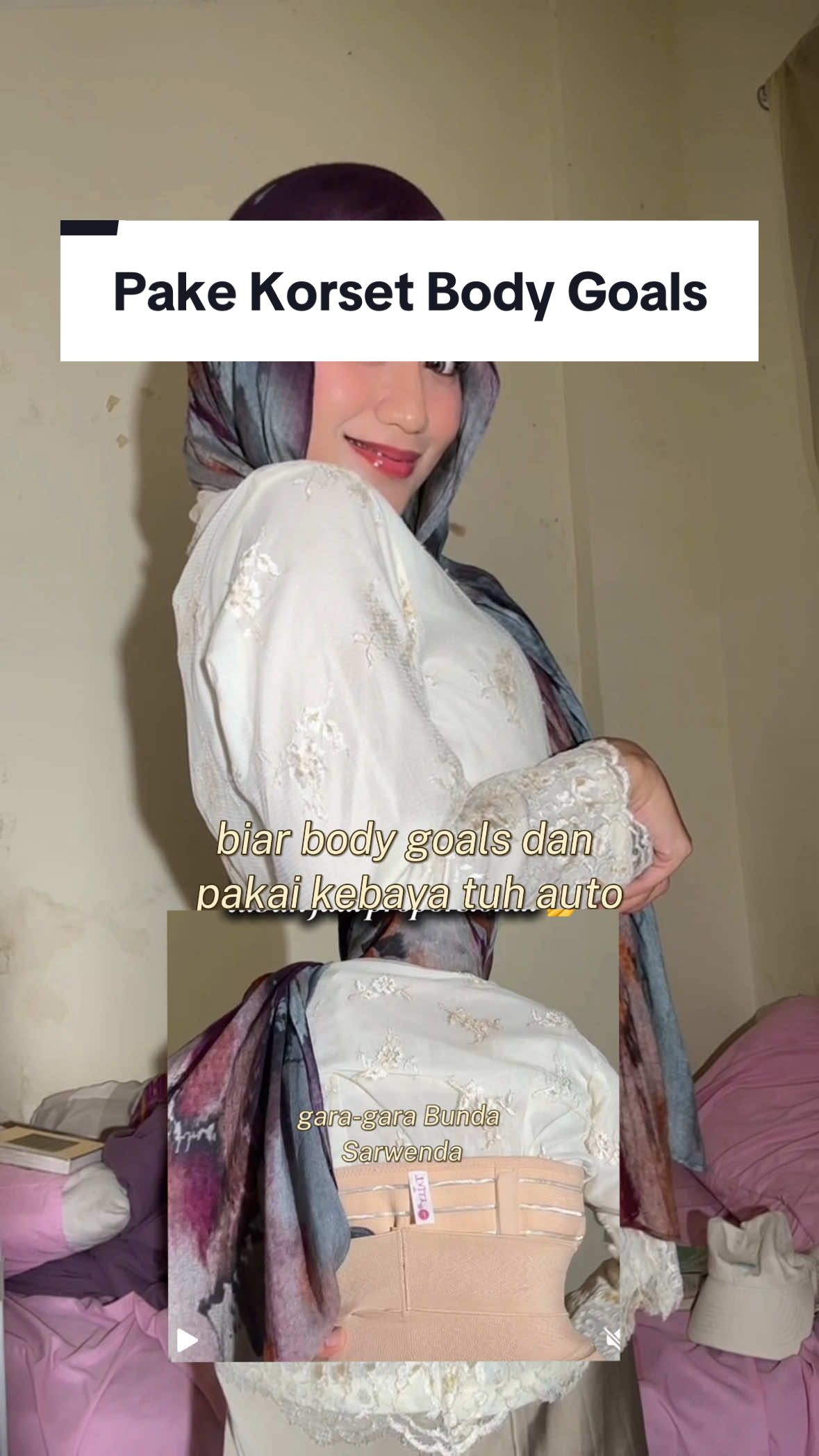 Pake korset biar body goals! 💅💃 #korsetpelangsing #sarwendah 