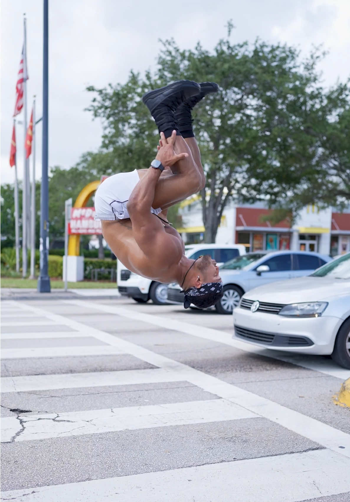 The world is a playground when you do calisthenics.  Train insane or remain the same.  #flips #workoutmotivation #fitnessjourney #florida #calisthenics 