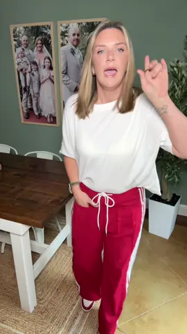 Happy Wednesday! #fy #fyp #OOTD #outfit #outfitinspo  #outfitideas  #outfits #style #coolmama #sahm #fashion #fashiontiktok  #fashiontok  #fashioninspo  #fashionhacks  #fashion101  #ootdfashion  #ootdinspiration  #ootds  #trackpants  #fallfashion  #fallaesthetic  #falloutfits  #red #socute #tiktok #tiktokshop  #tiktokmademebuyit 