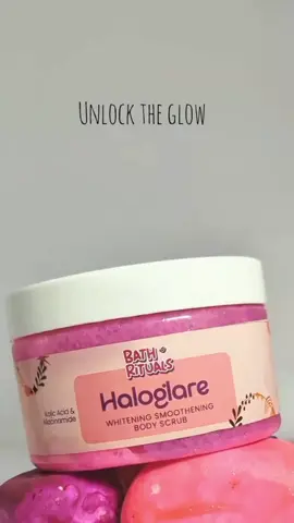 ✨Reveal your glow with Haloglare!✨ Kojic Acid + Niacinamide = Skin that speaks luxury 💫 #BathRituals  #GlowGoals #fyp #foryou #HaloglareScrub              