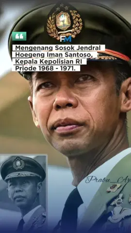 Jenderal Hoegeng, Sosok Polisi Jujur yang Patut Diteladani 🇮🇩 Jenderal Hoegeng Iman Santoso adalah figur luar biasa dalam sejarah kepolisian Indonesia. Menjabat sebagai Kepala Kepolisian Negara RI pada 1968–1971, beliau dikenal karena kejujuran, integritas, dan kesederhanaannya. ✨ Beberapa hal yang membuat beliau dikenang: 🔹 Integritas tinggi : Menolak suap dan korupsi. Lebih memilih hidup sederhana daripada menerima fasilitas yang tidak sesuai prinsip. 🔹 Rendah hati dan merakyat : Dimakamkan di TPU Giritama bersama rakyat biasa, bukan di Taman Makam Pahlawan, sesuai keinginannya. 🔹 Pejuang anti-korupsi : Berani membongkar kasus penyelundupan mobil yang melibatkan pejabat tinggi. 🔹 Dedikasi untuk Polri : Membenahi struktur organisasi di Mabes Polri dan memajukan institusi kepolisian. 🔹 Pahlawan bagi masyarakat : Meski tak dimakamkan di TMP, banyak yang menganggapnya layak menjadi pahlawan nasional. Kini, warisannya hidup dalam nilai-nilai kejujuran, integritas, dan kesederhanaan. Kota kelahirannya, Pekalongan, telah mendirikan monumen untuk mengenang jasa beliau. 🙏 Terima kasih, Jenderal Hoegeng. Indonesia butuh lebih banyak tokoh seperti Anda. #jendralhoegeng #pahlawantanpatandajasa  #polisijujur #antikorupsi  #teladanbangsa #fyp #folkmedia 