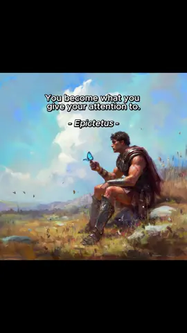 Your attention sculpts your character, what you focus on, you become. Follow @dailystoicpower for timeless wisdom in a modern world. #stoicism #focus #mindset #selfdiscipline