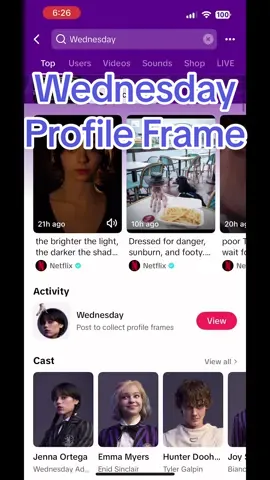 There’s New #wednesdaynetflix Profile Frame Here On TikTok In This Video I’m Going To Show Exactly How You Can Get Them