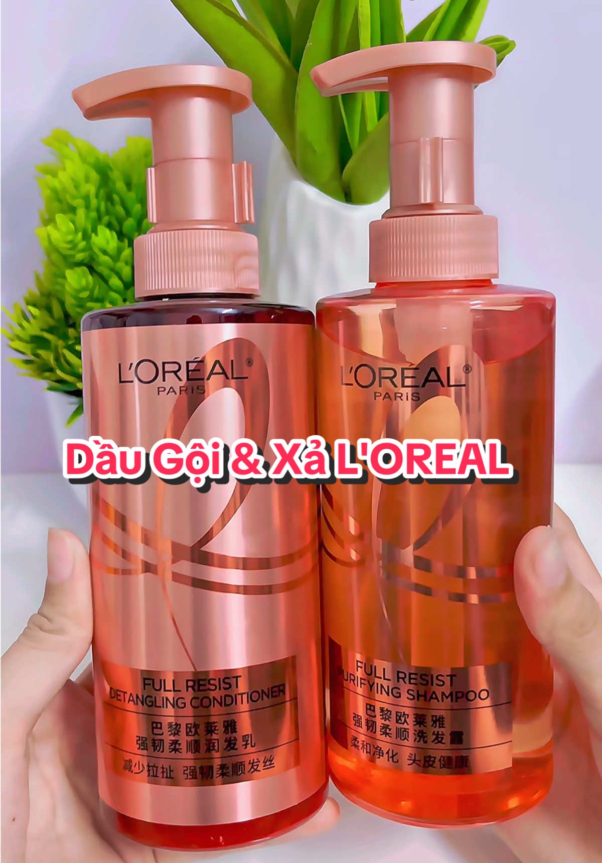 Tóc yếu – tóc rụng? Có L’Oreal lo! Bộ đôi gội xả Full Resist nhà L’Oreal – giúp tóc chắc khỏe, ngăn rụng hiệu quả 💪 🧴 Mùi thơm xịn – tóc mượt như vừa đi salon! #giadinhnhanam🍄 #lorealparis #daugoixa #chamsoctoc #xuhuong 