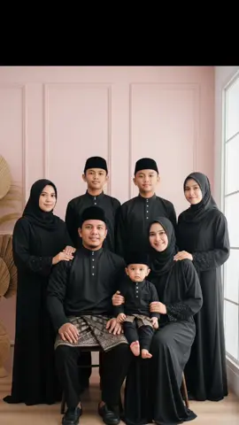 Foto Keluarga dengan Tema Abaya #fotokeluarga #chatgpt #editfoto #fotoadatjawa 