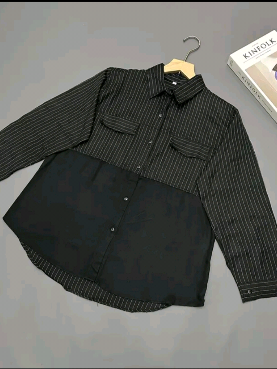 Blouse Wanita Luna Blouse Kombinasi Blouse Salur Mix Rayon Twill Premium #blousewanita #blousekombinasi #blousesalur #rayontwillpremium #rekomendasi 