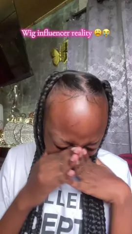 The reality of being a wig influencer😩 it’s so hard to get rid of your braids that you love I still did not touch them tho lol🤣. #wiginfluencer #wigtok #haircollab #relatablecontent #hairtok #fyp #foryou 