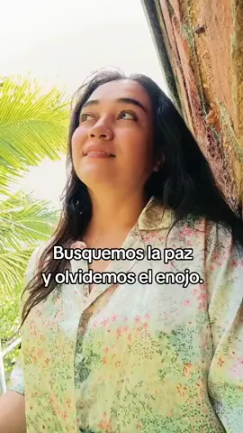 busquemos la paz y olvidemos el enojo.