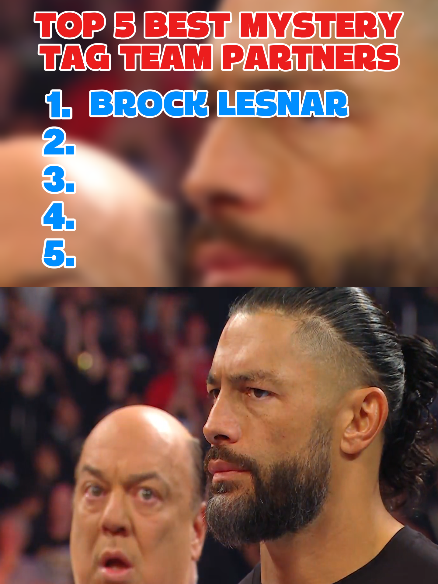 Top 5 Best Mystery Tag Team Partners #WWE #wweraw #wwesmackdown #wwetiktok #wwefan #wwefans #wweuniverse #wwechallenge #fyp #foryoupage #fypシ #cmpunk #romanreigns #codyrhodes #brocklesnar #johncena #randyorton #tripleh #kurtangle #fypシ゚