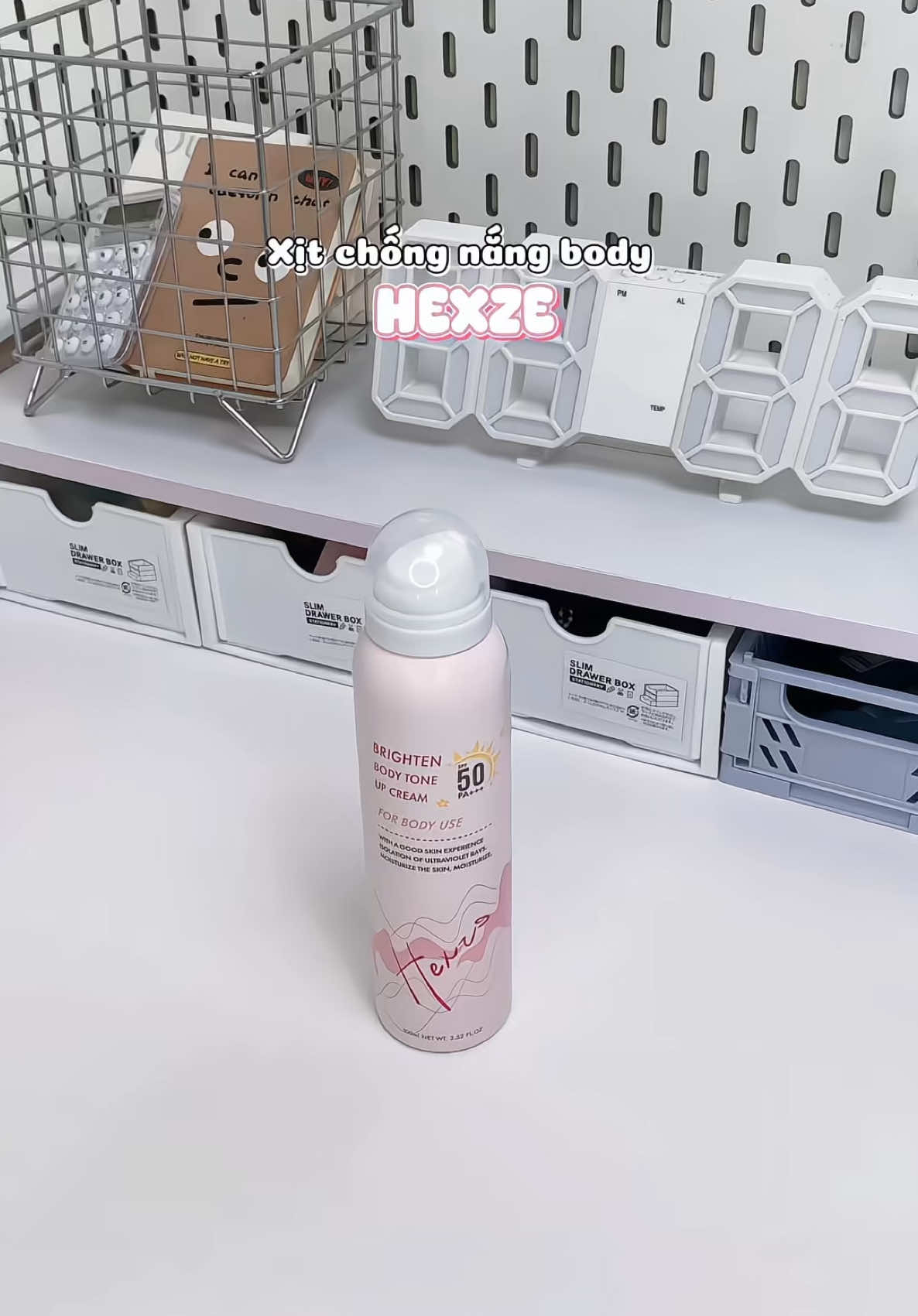 Xịt chống nắng nâng tone tự nhiên nhà Hexze 🌟 #nhyeeunbox #xitchongnang #xitchongnangbody #hexze #hexzexitchongnang #unboxing #review #xuhuong #viral 