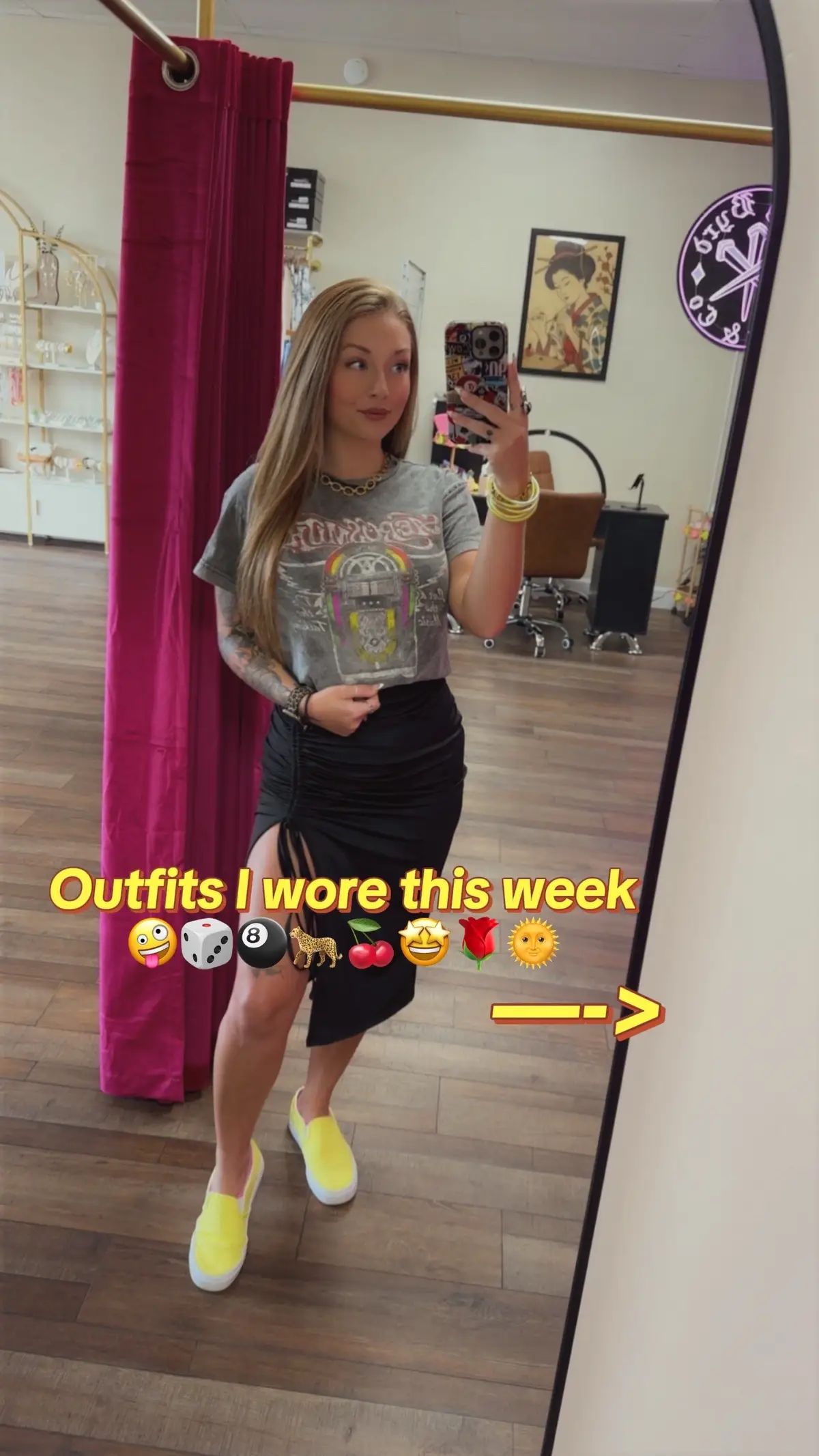 Swipe to see my fun fits at work this week 💗 #affordablefashion #edgyfashion #fyp #foryoupage #shopsmall #womenownedbusiness #boutique 