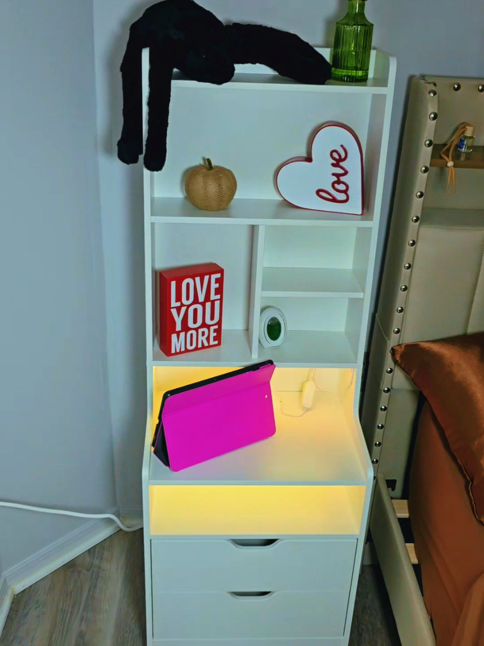 finally a Nightstand that can store everything @Sikaic Official #sikaicnightstand #Nightstand #bedroomupgrade #bedroommakeover ##bedroom 