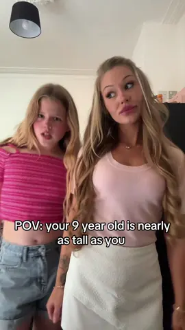 🎀 When your 9 year old starts catching up to you in height 😩 #MiniMe #MumLife #TallKids #GrowingUpTooFast #POVmum #MotherDaughterGoals #RelatableMoments #FamilyVibes #TikTokParenting #HeightCheck 