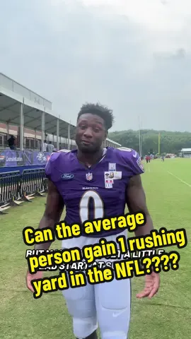 Can the average person gain 1 yard rushing in the NFL?? #ravens #nfl #qotd 