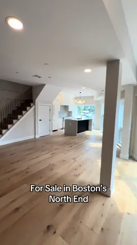 For Sale in Boston’s North End. 3 Bedroom 2.5 Bathroom. New construction duplex with central a/c, fireplace, garage parking, and private patio. Price: $1,799,000. #boston #forsale #condo #northend #realestate 