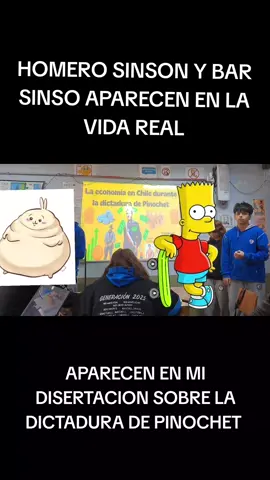 bart simpson junto a su padre homero simpson aparecen en mi disertación sobre la dictadura de pinochet, último video que subo de esta wea porque me acabo de acordar que había puesto al omero y al bar en la disertación XD #BART #bartsimpson #homerosimpson #lossimpson #thesimpsons #pinochet #fyp #foryou #chiikawa #autismo 