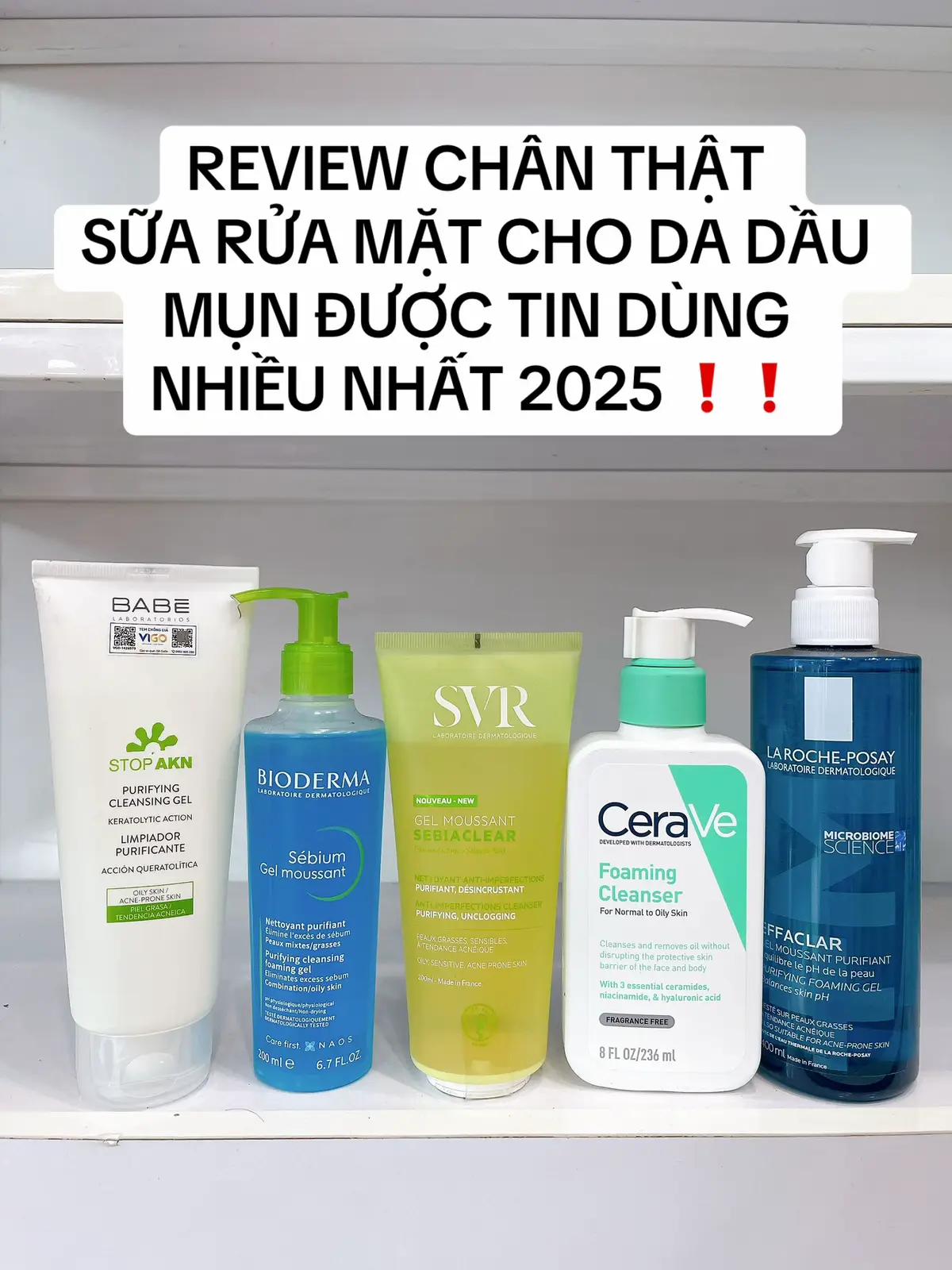 Các dòng sữa rửa mặt cho da dầu mụn , sữa rửa mặt tốt nhất cho da dầu mụn , da dầu mụn sài các loại sữa rửa mặt sau #suaruamat #dadaumun #suaruamatdadaumun #suaruamatcerave #suaruamatlarocheposay #suaruamat 