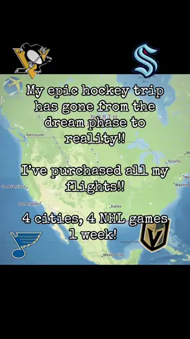 Bucket list trip in progress! @NHL @St. Louis Blues @Seattle Kraken @Vegas Golden Knights @Pittsburgh Penguins @Southwest Airlines #hockey #travel #fyp #adventure #bucketlist 