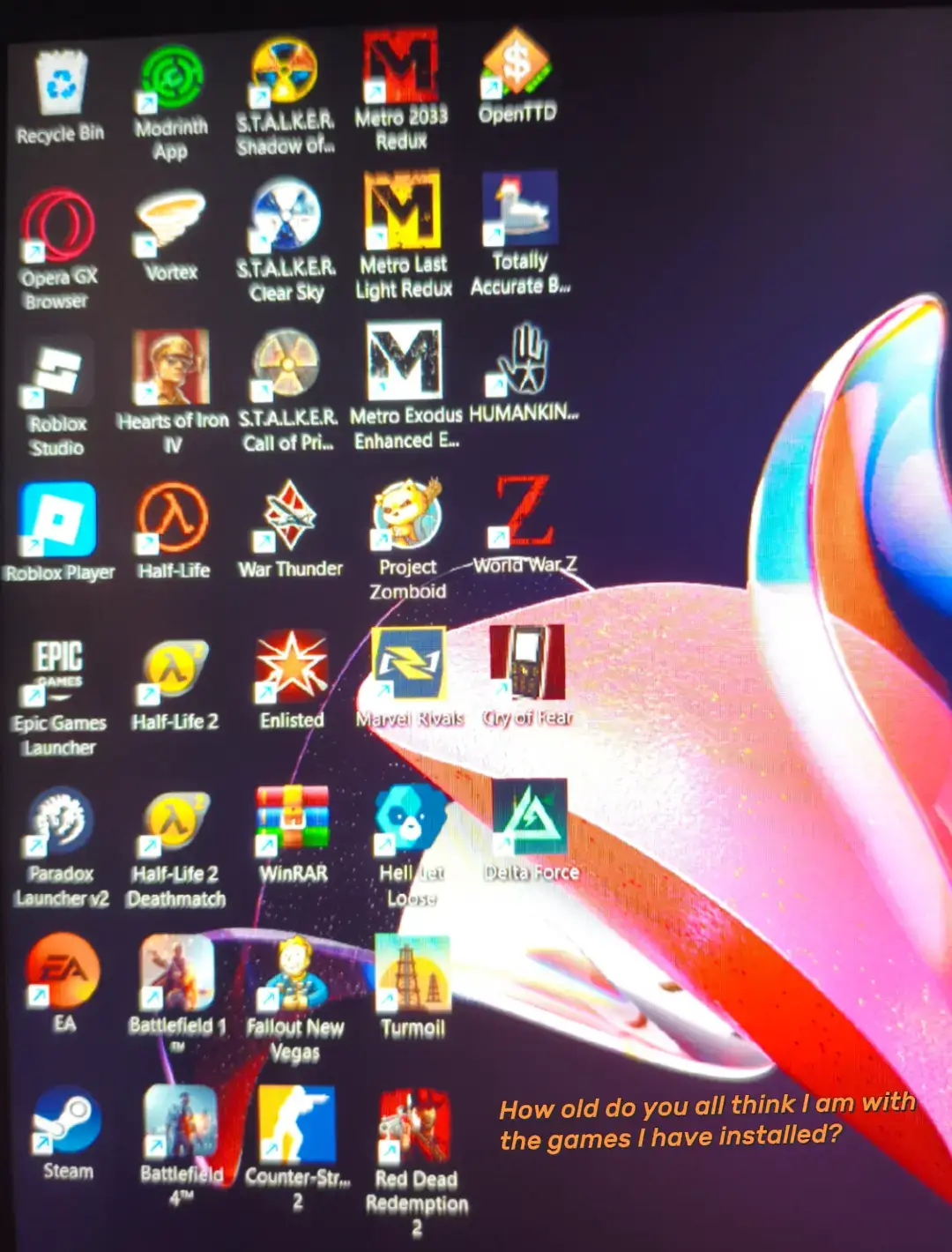 These are not all the games I have, I have pirated games (that's why I got WinRAR, steamrip the goat🙏) The games not shown there but I have are OMORI, Schedule I, Papers Please, 60 Seconds!, Cruelty Squad, CP2077 and Vintage Story! #fyp #fyppp #game #games #gaming 