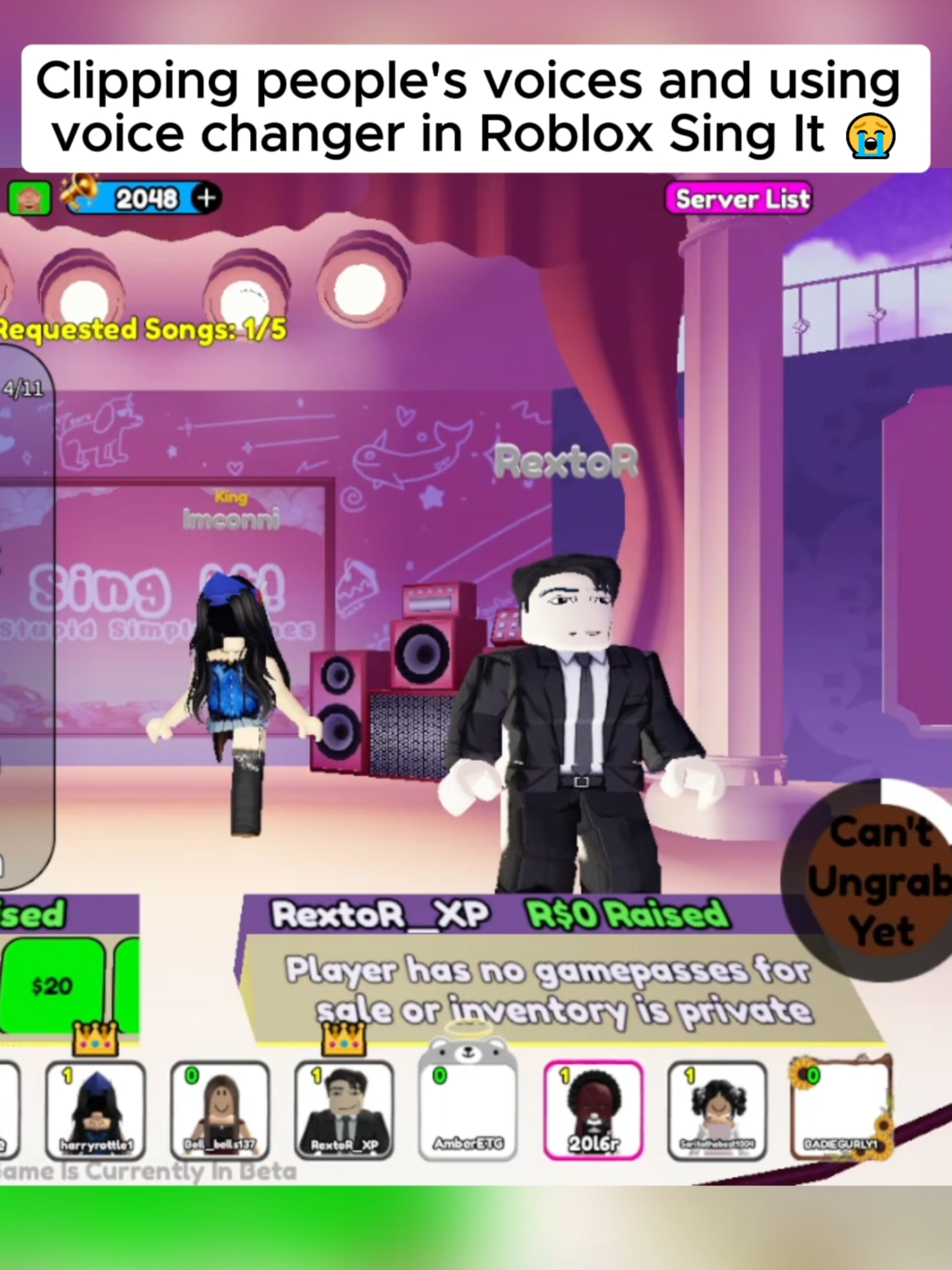 bro did NOT need to be mad 😭🙏 #roblox #robloxkaraoke #robloxsinging #robloxfyp #fyp #rextor