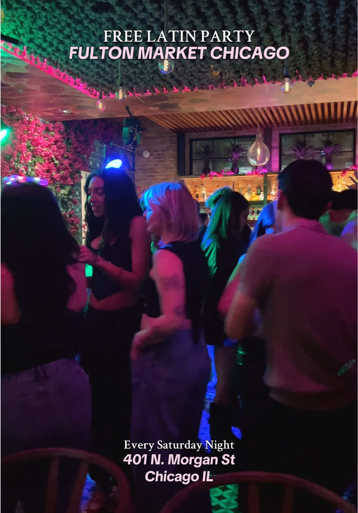 FREE party with online RSVP 🌺 this is your Saturday night destination in Fulton market  📍Bar Tabu | 401 N. Morgan St 📆 Every Saturday  ⏰ 10 PM – 3 AM  🎶 Top Hits, Reggaeton, Dembow, Brazilian Funk  #nightlife #chicagoclub #thingstodochicago 