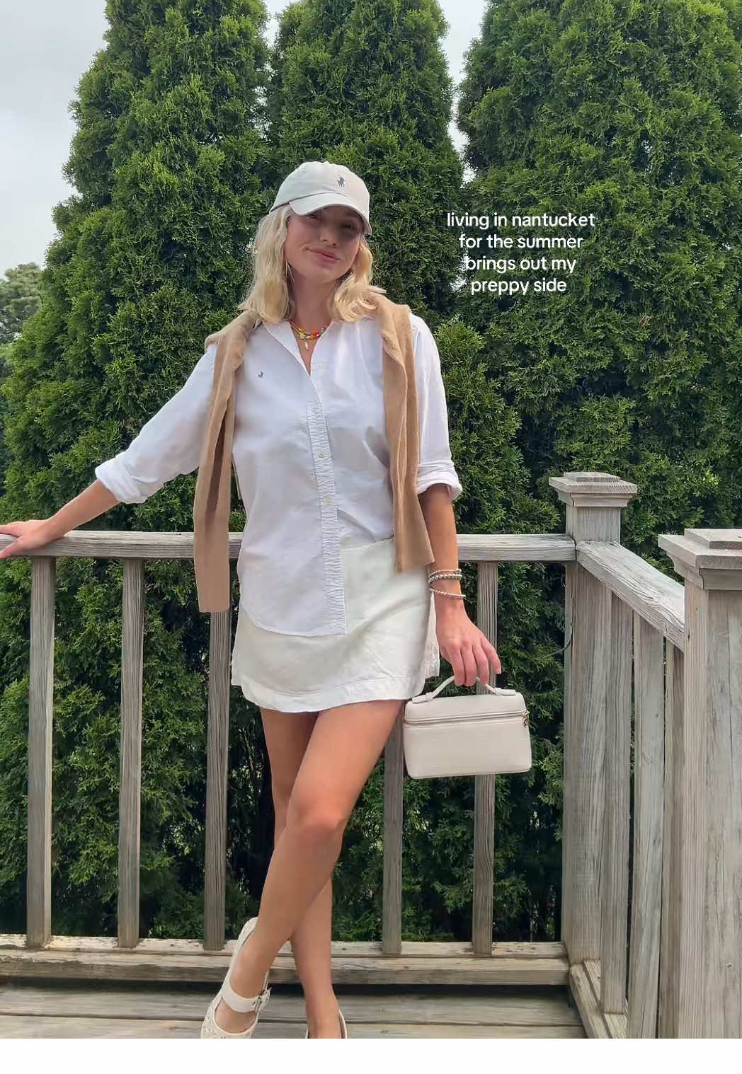 Nantucket outfit of the day 🤍 styling classic Ralph Lauren pieces for a coastal chic vibe 🐚 #PreppyStyle #NantucketSummer #EastCoastStyle #CoastalGranddaughter #SummerOutfits2025 #PreppyTikTok #ClassicStyle      