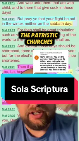 Friend, you’re making tradition the test of truth, not Scripture. That’s the very leaven of the Pharisees Jesus warned about—exalting man-made tradition above the Word of God (Mark 7:7–9). Let’s be clear: truth isn’t established by church fathers, but by the Word of God. Isaiah 8:20 says: “To the law and to the testimony: if they speak not according to this word, it is because there is no light in them.” The Sabbath was commanded by God in Exodus 20:8–11. Jesus kept it (Luke 4:16). Paul kept it (Acts 17:2). Gentiles kept it (Acts 13:42–44). And nowhere—nowhere—does the New Testament authorize a change to Sunday. The early Christians did keep the seventh-day Sabbath—even many Church Fathers acknowledged it: 	•	Epiphanius (4th century): “…the sect of the Nazarenes… they fulfill till now such Jewish rites as the Sabbath.” 	•	Origen said some still observed the Sabbath even in his day. 	•	Socrates Scholasticus (5th century): “For although almost all churches throughout the world celebrate the sacred mysteries on the Sabbath of every week, yet the Christians of Alexandria and at Rome, on account of some ancient tradition, have ceased to do this.” (Ecclesiastical History, Book 5, Ch. 22) So yes—it’s there if you’re willing to look. But even if it weren’t, you don’t build doctrine on what church leaders did after the apostles died. That’s how you end up with purgatory, indulgences, and Marian worship. If being Protestant means anything, it means testing all traditions by the Bible—not the other way around. Jesus said, “If you love Me, keep My commandments.” (John 14:15) Not the commandments of bishops. Not the decrees of Rome. The Commandments of God. And the Sabbath is one of them. . #jesus #biblestudy #Sabbath #seventhdayadventist #theadventtruth 