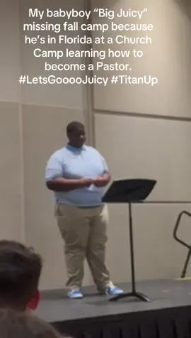 My babyboy “Big Juicy” missing fall camp because he’s in Florida at a Church Camp learning how to become a Pastor. #LetsGooooJuicy #TitanUp