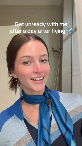 Flight attendant skincare routine 😌🧖🏻‍♀️#flightattendant #unreadywithme 