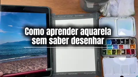 Tem medo de aprender aquarela porque não sabe desenhar? Vem comigo! #aquarela #dicasdeaquarela #aquareladicas 