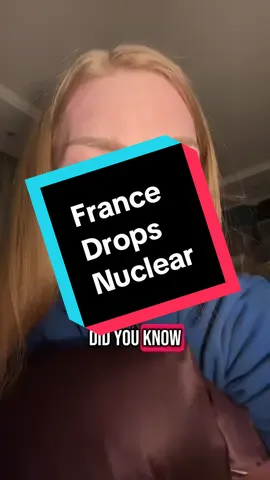 France drops nuclear. But France says it’s fine because they didn’t drop them in an “act of aggression”. #nuclear #france 