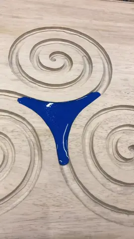 #epoxy #resin #blue #triskelion #fyp #oddlysatisfying 