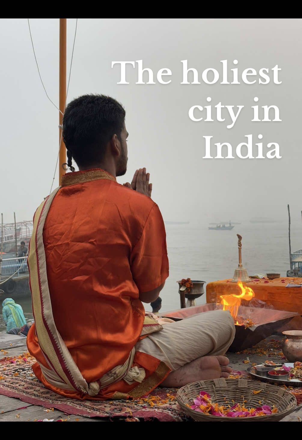 Mornings in the Indian holiest city 🇮🇳 Mornings in Varanasi are truly magical. Watching devotees taking a holy dip in the Ganga, cleansing their body and soul in its sacred waters.  Witness the serene beauty of the prayers and offerings to the rising sun. Feel the tranquility as yogis and seekers practice yoga and meditation along the ghats, connecting deeply with themselves and the divine.  All this while the air resonates with chants, temple bells, and hymns that awaken your spirit.  Mornings in Varanasi are not just a ritual – they are a journey into peace and divinity 🧡 #india #visitindia #erasmus #erasmuslife🌍 #travelonbudget #varanasi