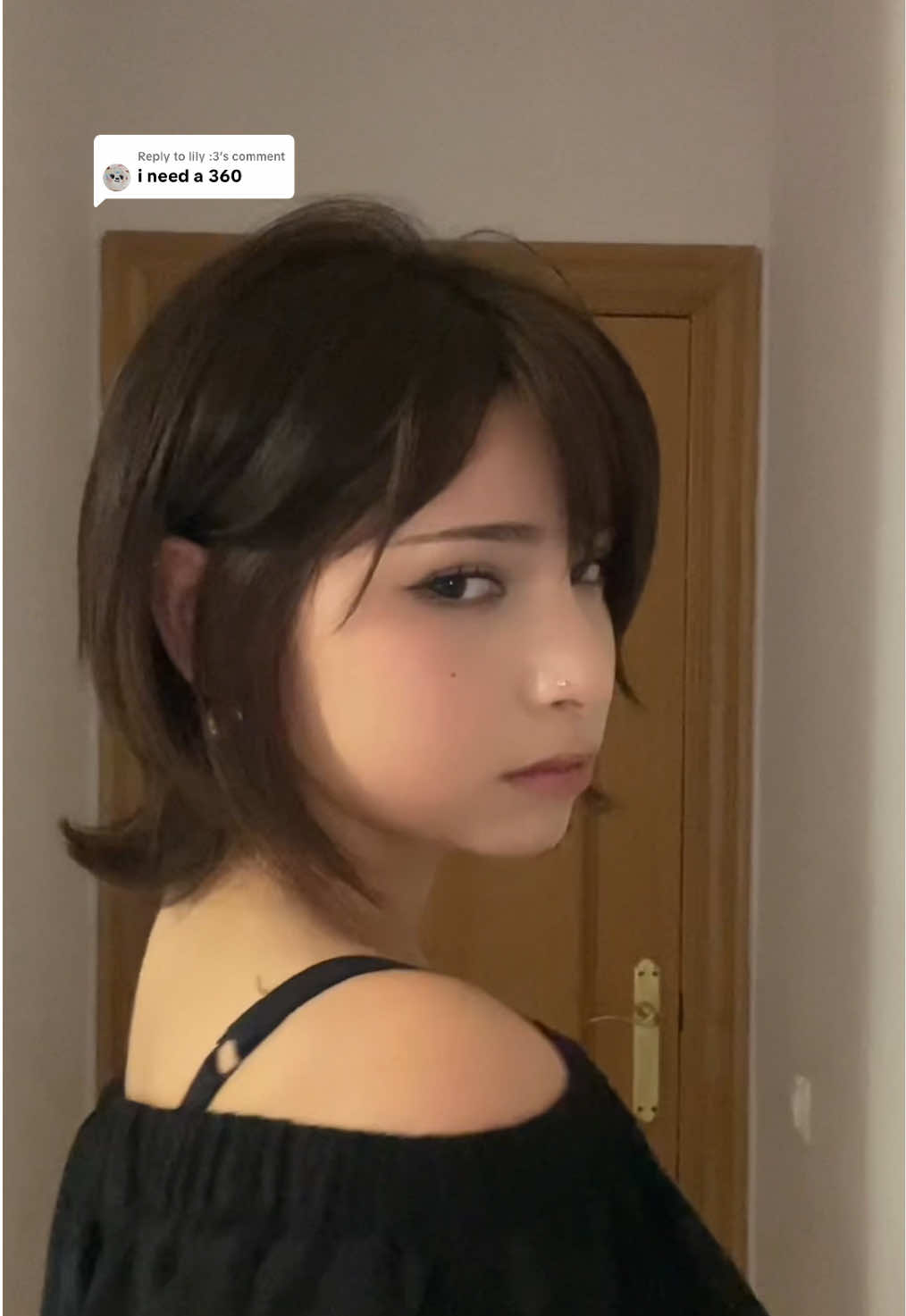 Replying to @lily :3 For everyone who’s been asking — my hairdresser went a little ham with the scissors this time, so it looks a bit different. Its a layered bob with face framing and side bangs. If you liked the before better, it was just straight in the back with barely any layers. Makeup tutorial tomorrow 😝#fyp#shorthair#360#girls#layeredbob 