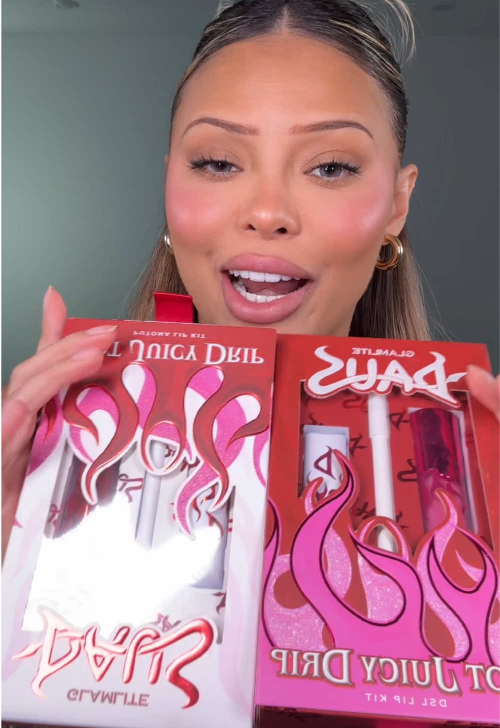 Trying Both @Daus Mendoza Lipkits.. that red gloss had me nervousss😫 if u fw both get them its on sale 😘 #fyp 