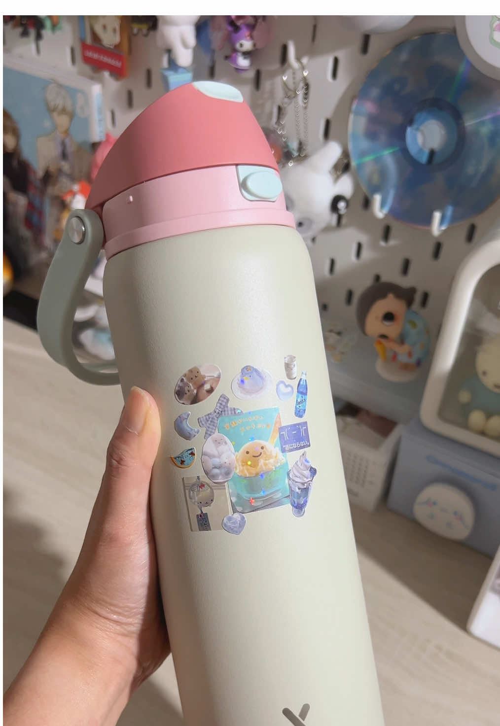 love the pastel 2-in-1 lid and it keeps drinks cold for 24 hrs! @MEOKY 🥰💕 #waterbottle #insulatedtumbler #kawaiiaesthetic #tiktokshop #fypツ 