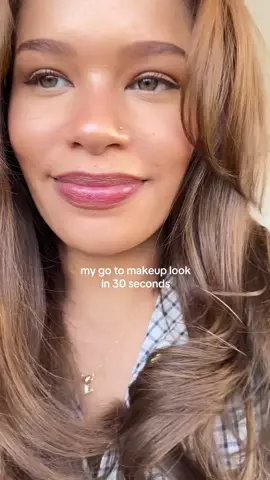 My go to makeup look. Simple, natural looking and takes me less than 15 minutes. The products I use vary especially the lip combo it really just depends on where I’m going lol PRODUCTS USED * Tatcha Silk Sunscreen * Hourglass Concealer ‘Dune’ * Westman Atelier Contour Stick ‘Truffle’  * Rhode Blush ‘Spicy Marg’  * Ami Colé Skin Enhancing Skin ‘330’ * Kosas Cloud Setting Powder ‘Translucent Buttery’ * NYX Brow Pencil ‘Chocolate’ * Ilia Shadow Stick ‘Noble’ * Glossier Boy Brow * Elf Eyeliner  * Clinque Cheek Pop ‘Fig Pop’ * L’Oréal Lash Paradise * Merit Beauty Lip Liner * Clinique Black Honey Lipstick  #makeup