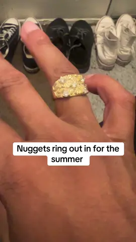 14k Gold Plated Nugget Ring (D #14kgold #nuggets #jewelry 