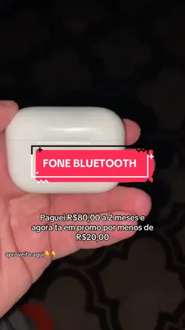 Fone bluetooth Air pro por MENOS de 20 reais, aproveita antes que acabe!!! #fyp #tiktokshop #viral #fone #iphone #android 
