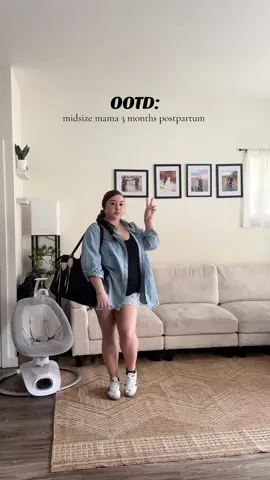 OOTD as a midsize mama who is 3 months postpartum 🫶🏻 I feel like I have to find my new style all over again! 🫶🏻 #postpartum #OOTD 