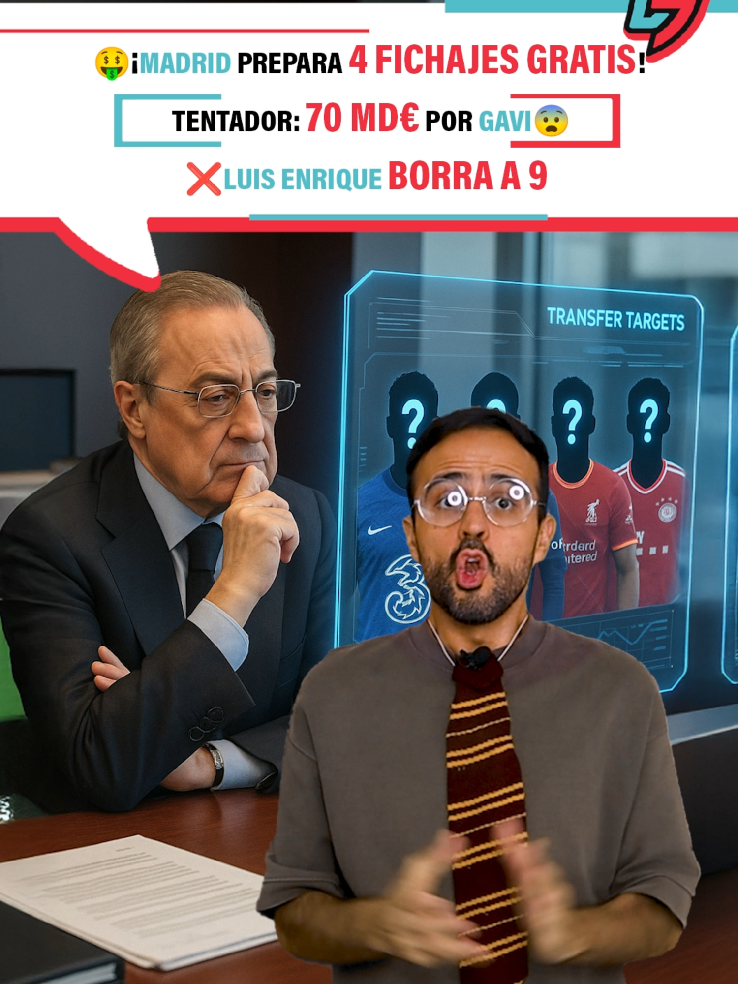 ¡Madrid prepara 4 FICHAJES GRATIS!🤑 | Tentador 70 MDE por Gavi😨 | Luis Enrique BORRA A 9❌ #Futbol #Fichajes #barcelona #realmadrid #Gavi #luisenrique
