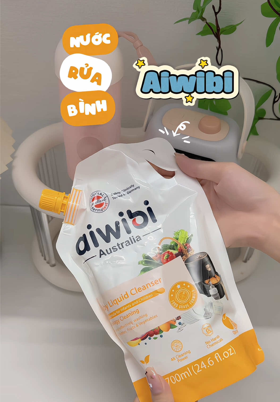 Sạch bong kin kít luôn nè! Đã là đồ nhà Aiwibi thì chỉ có thể xịn xò ! Thử đi mấy măm! #nuocruabinhaiwibi #nuocruabinhsuavarauquaaiwibi #aiwibi #nuocruaraucu #mebimhiendai #fypシ゚ 