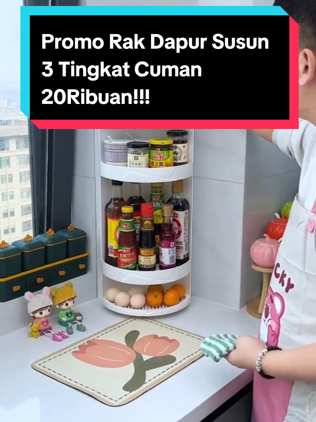 Promo Rak Dapur Susun 3 Tingkat Cuman 20Ribuan!!! #promo #rakdapur #rak #murah #berkualitas 