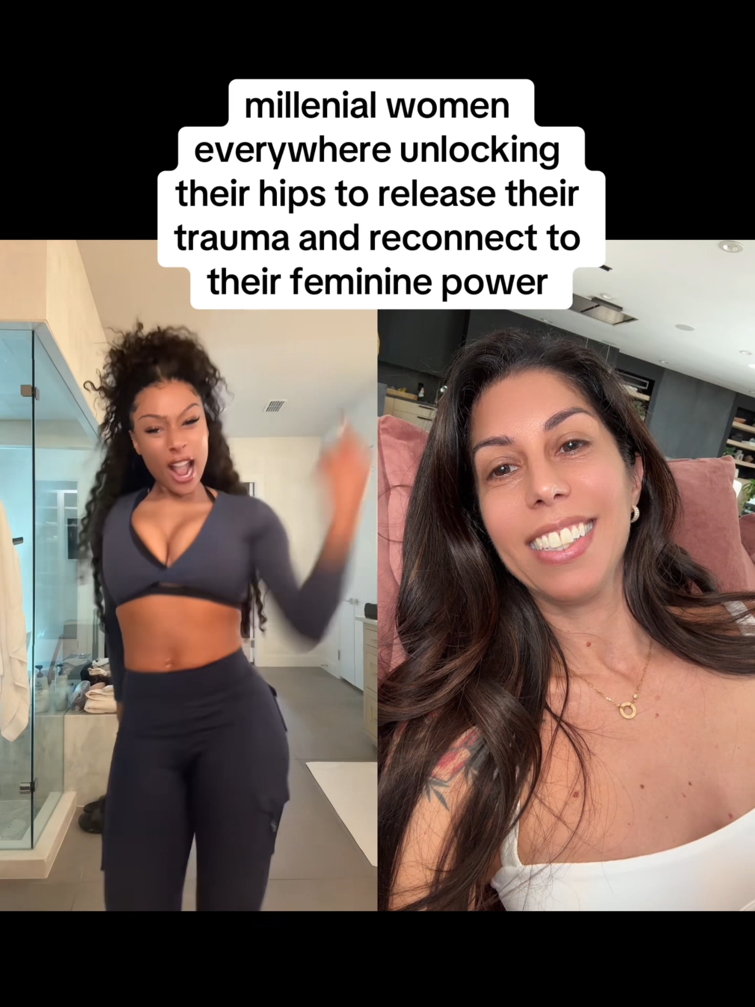 we're all just out here releasing the trauma out of our bodies and reconnecting to our feminine power ✌🏼 release stress & stored trauma 🔗 on profile 💖✌🏼💖 - - - #release #traumarelease #hips #hiprelease #traumainthehips #traumahealing #traumahealingjourney #powerfulwomen #feminine #femininepower duet w/ @theestallion