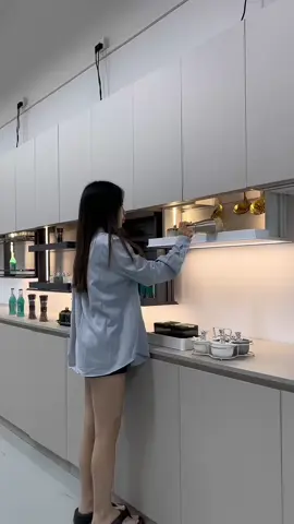 Electric lifting cabinet,smart cabinet #goodthing #electric #kitchen #tiktok 