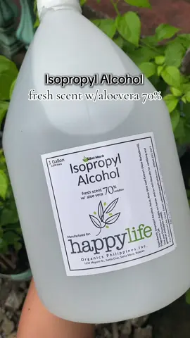 SULIT NA DITO✅✅ isopropyl alcohol 70% fresh scent w/aloe vera 1Gallon. @Happy Life Organics #alcohol #isopropylalcohol #aloevera #freshscent #happylifeorganics 