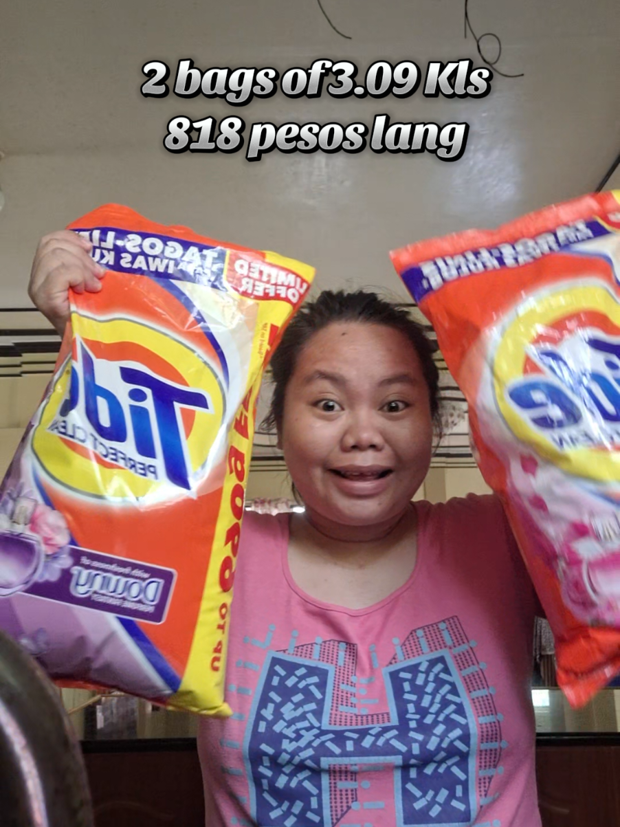 dalawang bags mg tode 818 pesos lang. #tidepowderdetergent #tidedetergent 